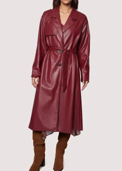 Lost + Wander Outerwear*Crimson Holly Trench Coat MERLOT