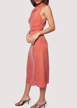 Lost + Wander Dresses*Desert Marigold Midi Dress RUST