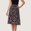 Lost + Wander Sets*Eclipse Of The Heart Midi Skirt BLACK-CREAM-FLORAL