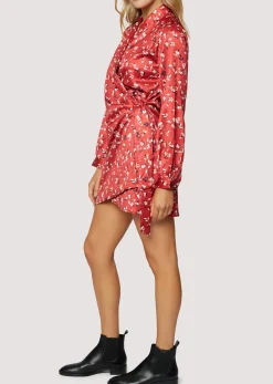 Lost + Wander Dresses*Falling In Love Mini Dress RED WHITE FLORAL