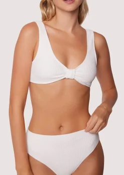 Lost + Wander Sets*Sea Me Knotted Bikini Tank Top WHITE