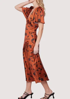 Lost + Wander Dresses*Sepia Dahlia Midi Dress BROWN-FLORAL