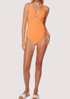 Lost + Wander Swim*Sun Kissed Knotted One-Piece ORANGE