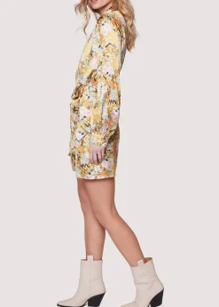 Lost + Wander Dresses*Wildflower Dusk Mini Dress OLIVE-MULTI-FLORAL